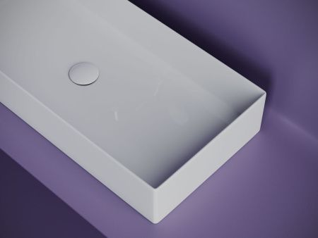 Раковина из сантехнического фарфора Ceramica Nova ELEMENT CN6072 80х40 накладная цвет белый без отверстий под смеситель