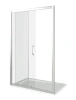 Душевая перегородка Good Door LATTE ЛА00010 130х185 стекло прозрачное профиль белый