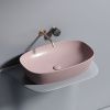 Раковина из сантехнического фарфора Ceramica Nova ELEMENT CN6049MP 60х40 накладная цвет розовый без отверстий под смеситель
