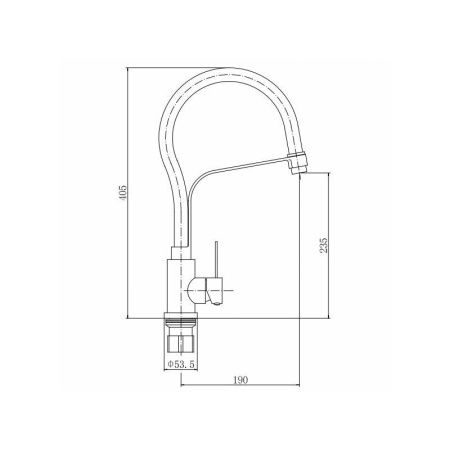 Смеситель для кухни Fashun A54012-8 на мойку белый/сатин