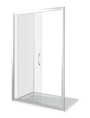 Душевая перегородка Good Door LATTE ЛА00010 130х185 стекло прозрачное профиль белый