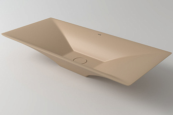 Раковина из искусственного камня Holbi SIRIUS 77 1.02.018.11.3 77х35 накладная цвет бежевый матовый