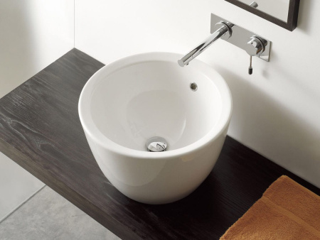 Раковина из санфаянса Scarabeo Matty 8055 46х46 накладная цвет белый