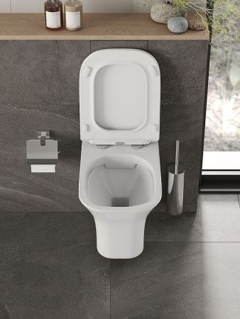 Унитаз подвесной Orange C02-100w белый с сиденьем микролифт каскадный смыв