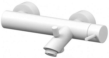 Смеситель для ванны с душем Paffoni Light LIG022BO настенный белый без термостата