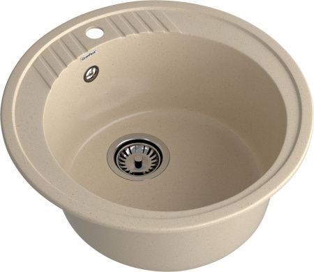Кухонная мойка Granfest Rondo R-520 кашемир 50х50 цвет бежевый поверхность матовая