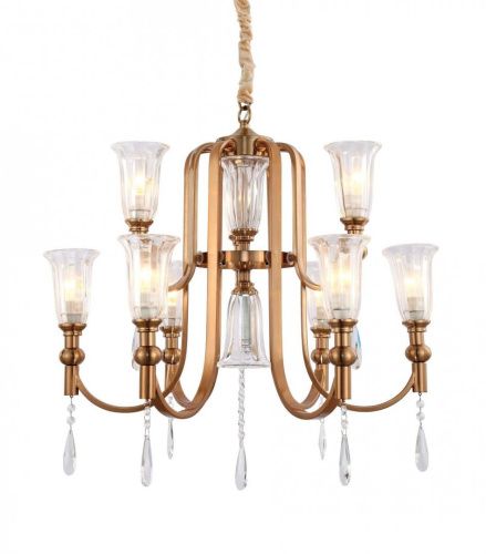 Люстра подвесная Lumina Deco Rionella (Рионелла) LDP 8041-6+3 S.GD - фото 2