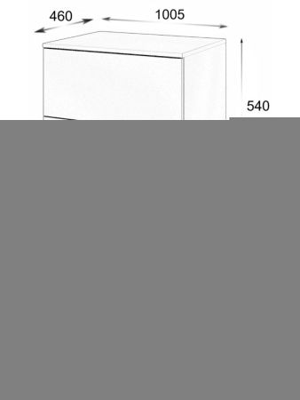 Тумба с раковиной Orange Line Li-100TugMDF+B08-600W 100х50 цвет серый
