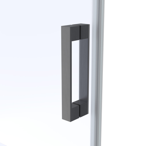 Душевая дверь Vegas-Glass Z2P Protec Z2P Protec 210 06 Moru 210х200 стекло рифленое профиль вороненая сталь - фото 2