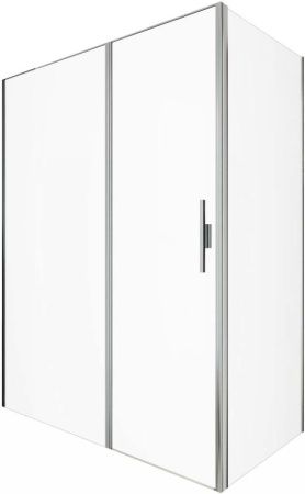 Душевой уголок Allen Brau Priority 3.31037.00 + 3.31040.00 160х80 стекло прозрачное профиль хром без поддона