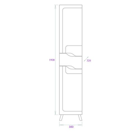 Шкаф-пенал Onika Веронэлла 403563 40х190 напольный цвет белый