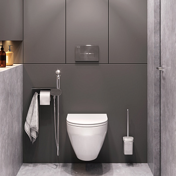 Унитаз подвесной Am.Pm Spirit V2.0 CK70H1003W белый с сиденьем микролифт безободковый душевой смыв