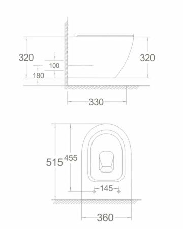 Унитаз подвесной Agger AT03100 белый с сиденьем микролифт каскадный смыв