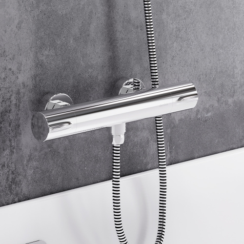 Смеситель для душа Damixa Scandinavian Pure 366000000 настенный хром с термостатом - фото 4