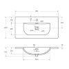 Раковина керамическая BelBagno BB-8099-3-80 80х40 накладная цвет белый 1 отверстие под смеситель