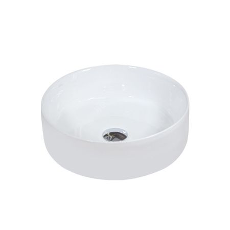 Раковина из сантехнического фарфора Melana 320300-805 40х40 накладная цвет белый без отверстий под смеситель