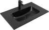 Раковина керамическая Aquanet Flat 00329254 71х47 полувстраиваемая цвет черный 1 отверстие под смеситель