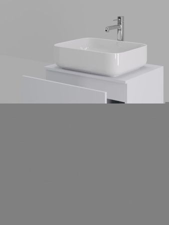 Тумба с раковиной Orange Line Li-60TuwMDF+B05-500W 60х50 подвесная цвет белый