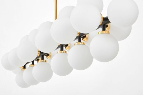 Люстра на штанге Lumina Deco Marsiada (Марсиада) LDP 6033-24 BK+GD - фото 5