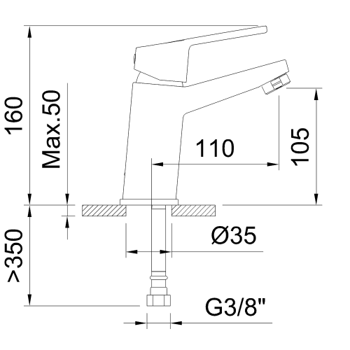 Смеситель Clever NF SMART 99823C на раковину хром - фото 2