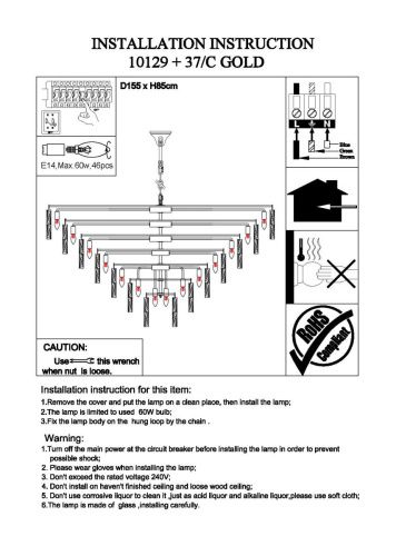 Люстра подвесная Newport 10120 10129+37/C gold - фото 2