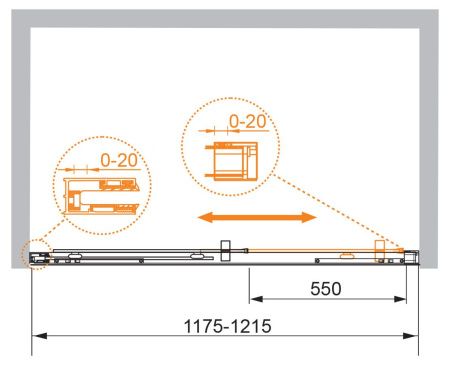 Душевая дверь Cezares PREMIER-SOFT PREMIER-SOFT-W-BF-1-120-C-Cr-IV 120х200 стекло прозрачное профиль хром