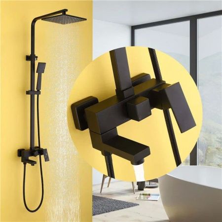 Душевая стойка Abber AF8216B настенная цвет черный