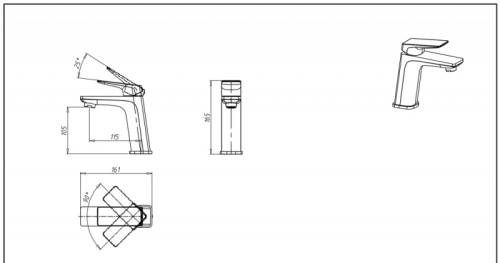 Смеситель Bravat Frey F1368401CP-ENG на столешницу хром - фото 2