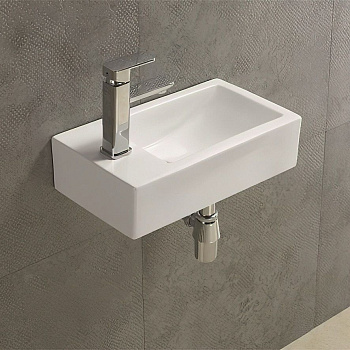 Раковина керамическая Art&Max AM-7948-R 45х25 подвесная цвет белый