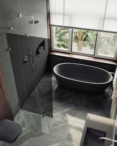 Душевая перегородка Maybah Glass MGD-276-4 100х195 стекло тонированное профиль хром - фото 5