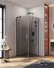 Душевой уголок Cezares SLIDER SLIDER-AH-1-90-70/80-GRIGIO-GM 90х70 стекло тонированное профиль оружейная сталь без поддона