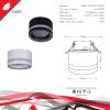 Светильник встраиваемый Reluce 53023-9.0-001CT GX53 WT