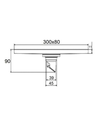 Душевой трап Orange TR01-010b 30х30 черный