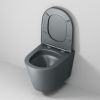 Унитаз подвесной Grossman Торнадо GR-4477GMSQ серый с сиденьем микролифт безободковый смыв торнадо