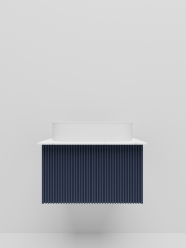 Тумба со столешницей La Fenice TERRA NFNC-01-TER-BG-60-3-GG 70х36х47 подвесная цвет синий - фото 2