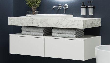 Столешница Velvex UNIT st.UNI.120-630 120х50 подвесная цвет белый