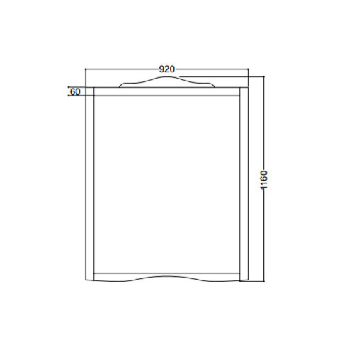 Зеркало в ванную Kerasan Retro 734530 92х116 цвет белый матовый - фото 2