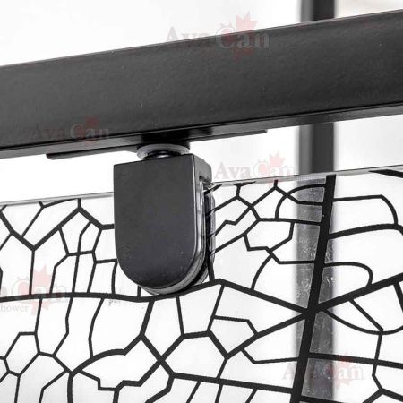Душевой уголок AvaCan PB100 100х100 стекло тонированное профиль черный без поддона