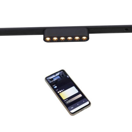 Трековый магнитный светильник Reluce 13002-9.3-001UR magnetic LED6W BK CCT+SMART