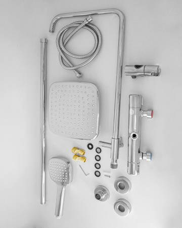 Душевая стойка Orange Thermo T02S4-912cr настенная цвет хром с термостатом