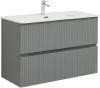 Тумба под раковину Aquanet Джейн 00313320 100х40 подвесная цвет серый