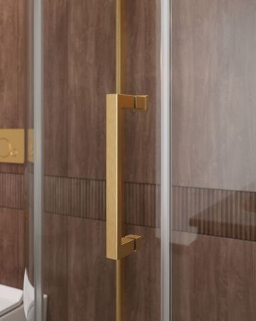 Душевой уголок Cezares MOLVENO MOLVENO-RH-1-120/90-C-BORO-IV 120х90 стекло прозрачное профиль золото без поддона