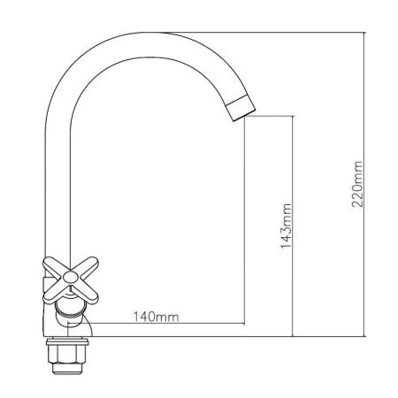 Смеситель Voda Star STR26L на раковину хром