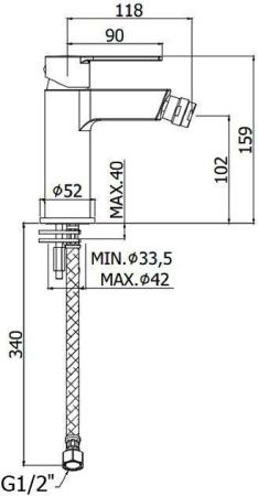 Смеситель Paffoni Ringo RIN131NO на биде черный