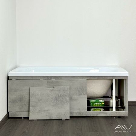 Экран под ванну Alavann Rita 150 см ALV0717004 фронтальный МДФ съемный/раздвижной серый