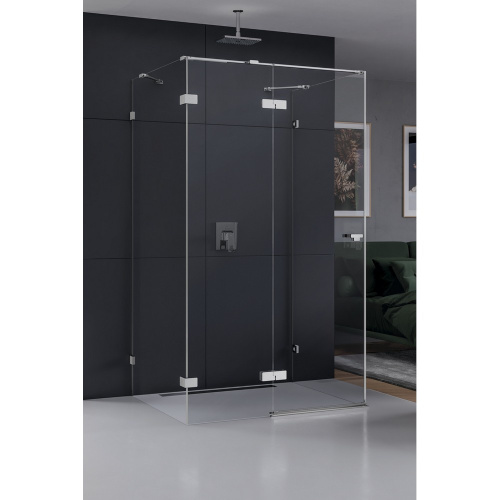 Душевой уголок New Trendy EVENTA Chrome EXK-4587 100х100 стекло прозрачное профиль хром глянцевый без поддона - фото 2