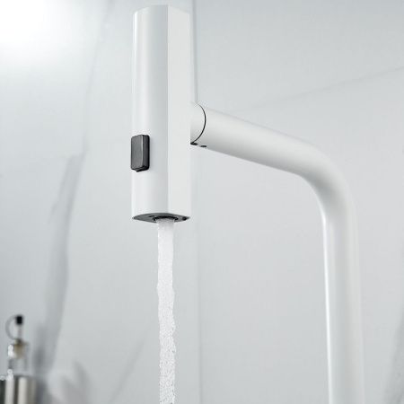 Смеситель для кухни Shevanik S263C на мойку белый