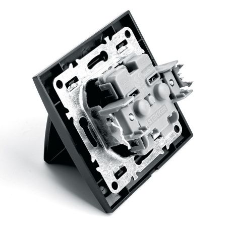 Розетка 1-местная с крышкой Stekker PST16-9012-03 39481