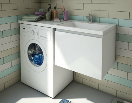 Тумба с раковиной Эстет Dallas Luxe 130 ФР-00002421 65х48х43 подвесная цвет белый