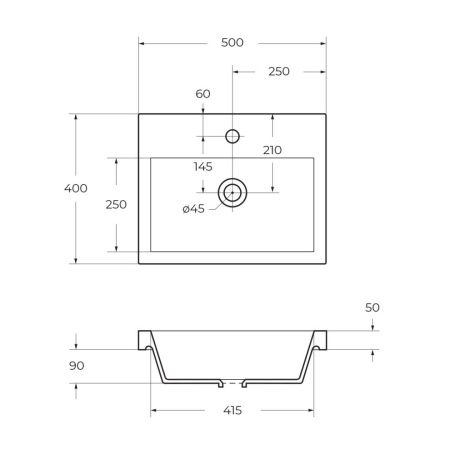 Раковина из искусственного камня BelBagno Pietra Mini BB-500-PM-LVB 50х40 накладная цвет белый 1 отверстие под смеситель